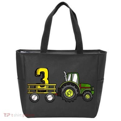 Farm 3 Year Old Barnyard Boy 3rd Birthday Tractor Tote Bag