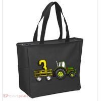 Farm 3 Year Old Barnyard Boy 3rd Birthday Tractor Tote Bag thumb 2