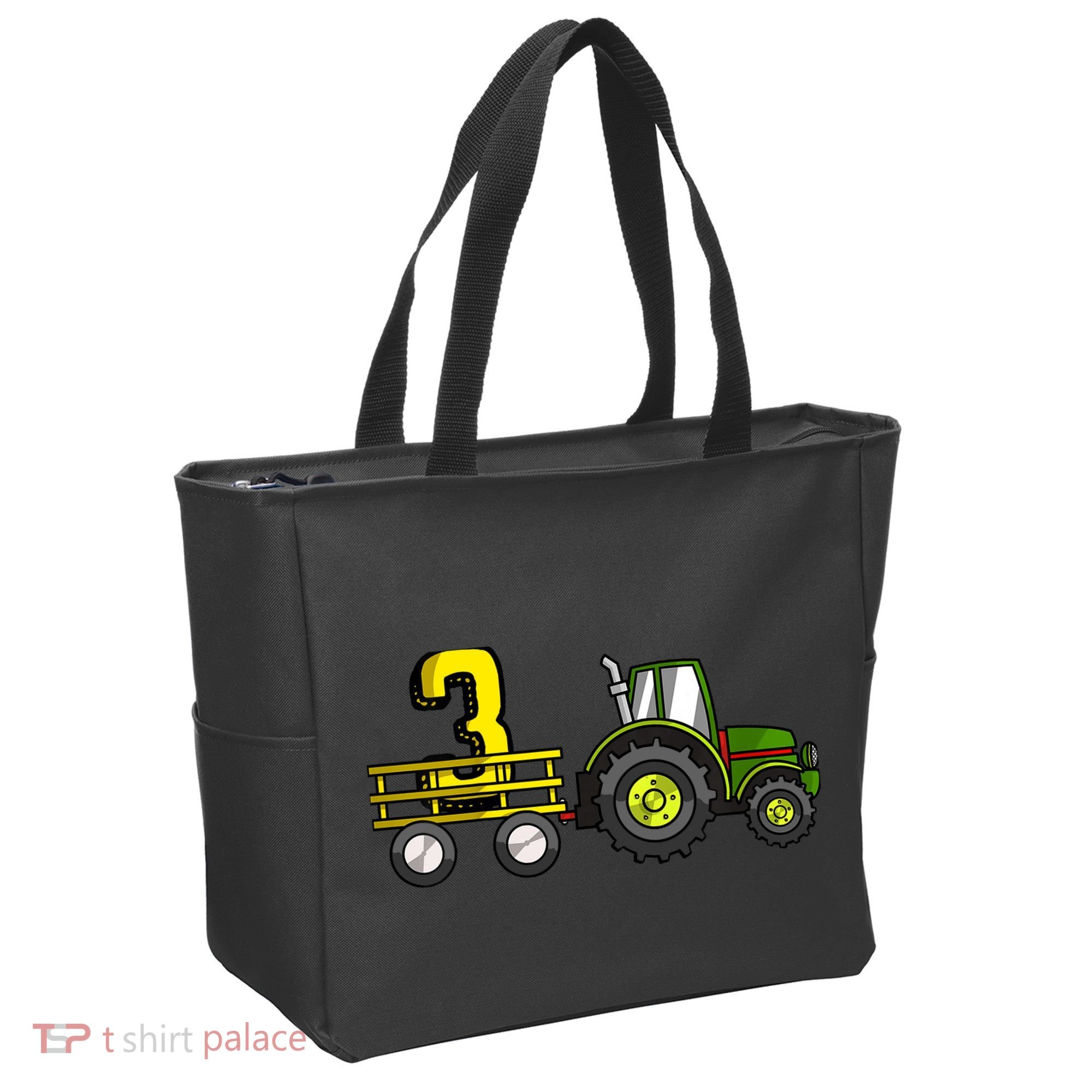 Farm 3 Year Old Barnyard Boy 3rd Birthday Tractor Tote Bag