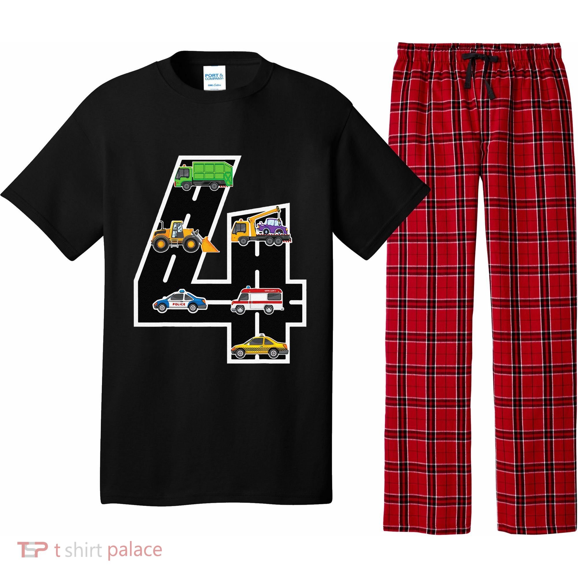 Fourth 4yr 4th Birthday 4 Years Old Birthday Decoration Pajama Set