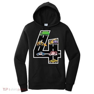 Fourth 4yr 4th Birthday 4 Years Old Birthday Decoration Women's Hoodie