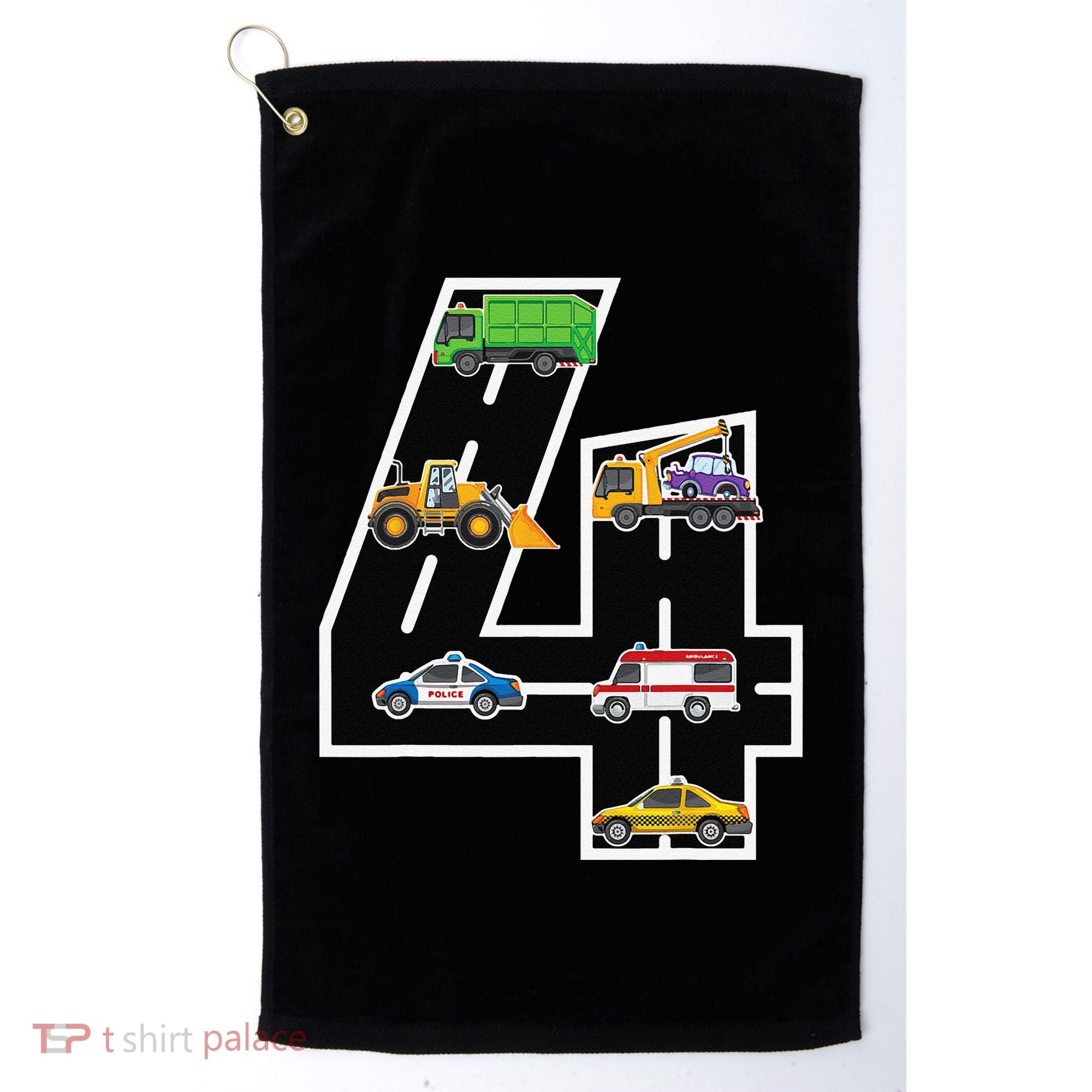 Fourth 4yr 4th Birthday 4 Years Old Birthday Decoration Golf Towel