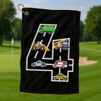 Fourth 4yr 4th Birthday 4 Years Old Birthday Decoration Golf Towel thumb 1