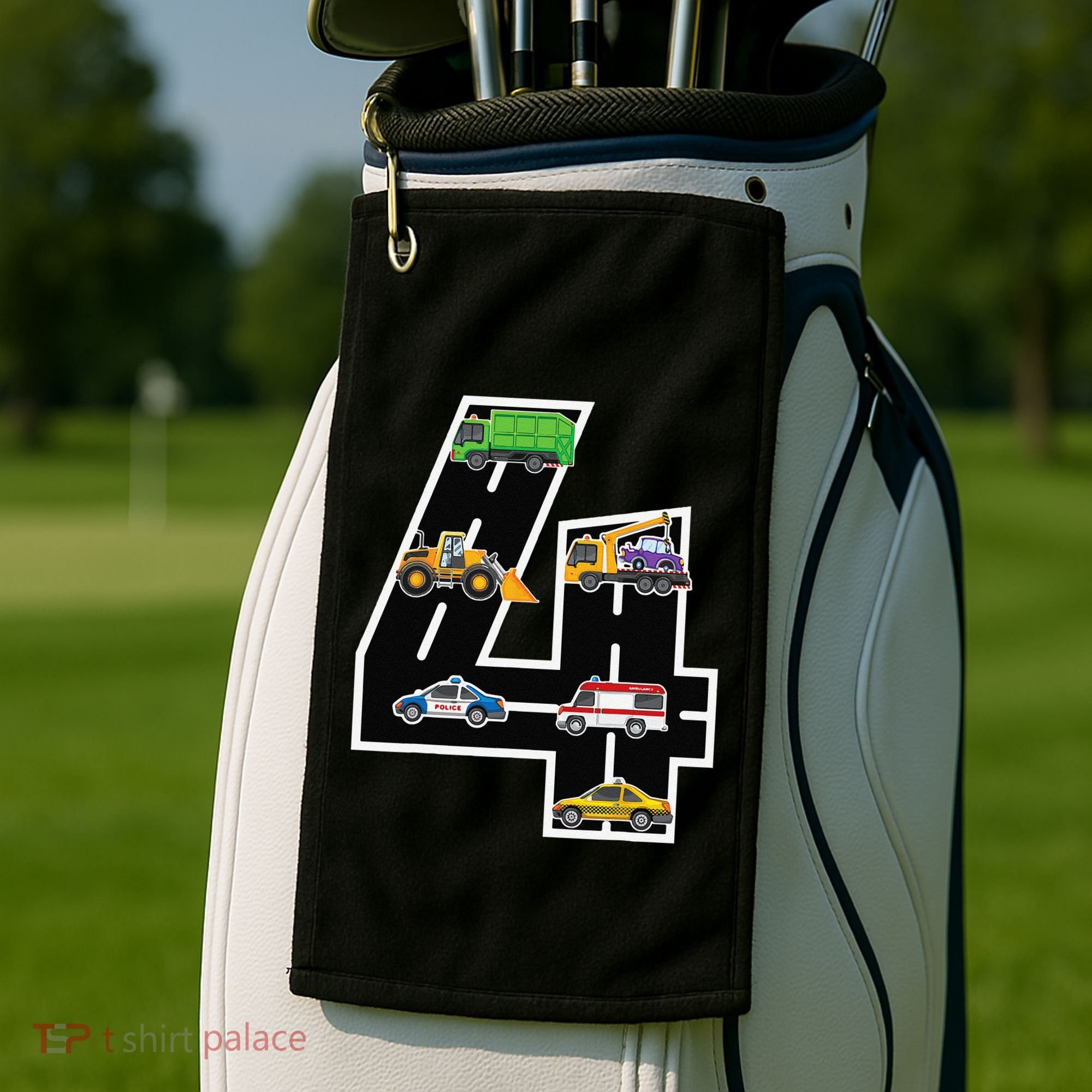 Fourth 4yr 4th Birthday 4 Years Old Birthday Decoration Golf Towel