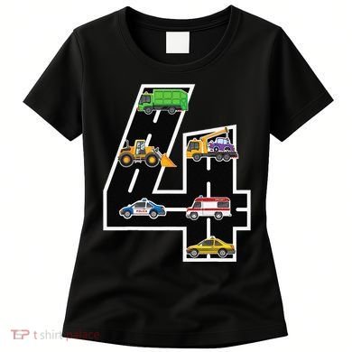 Fourth 4yr 4th Birthday 4 Years Old Birthday Decoration Women's T-Shirt