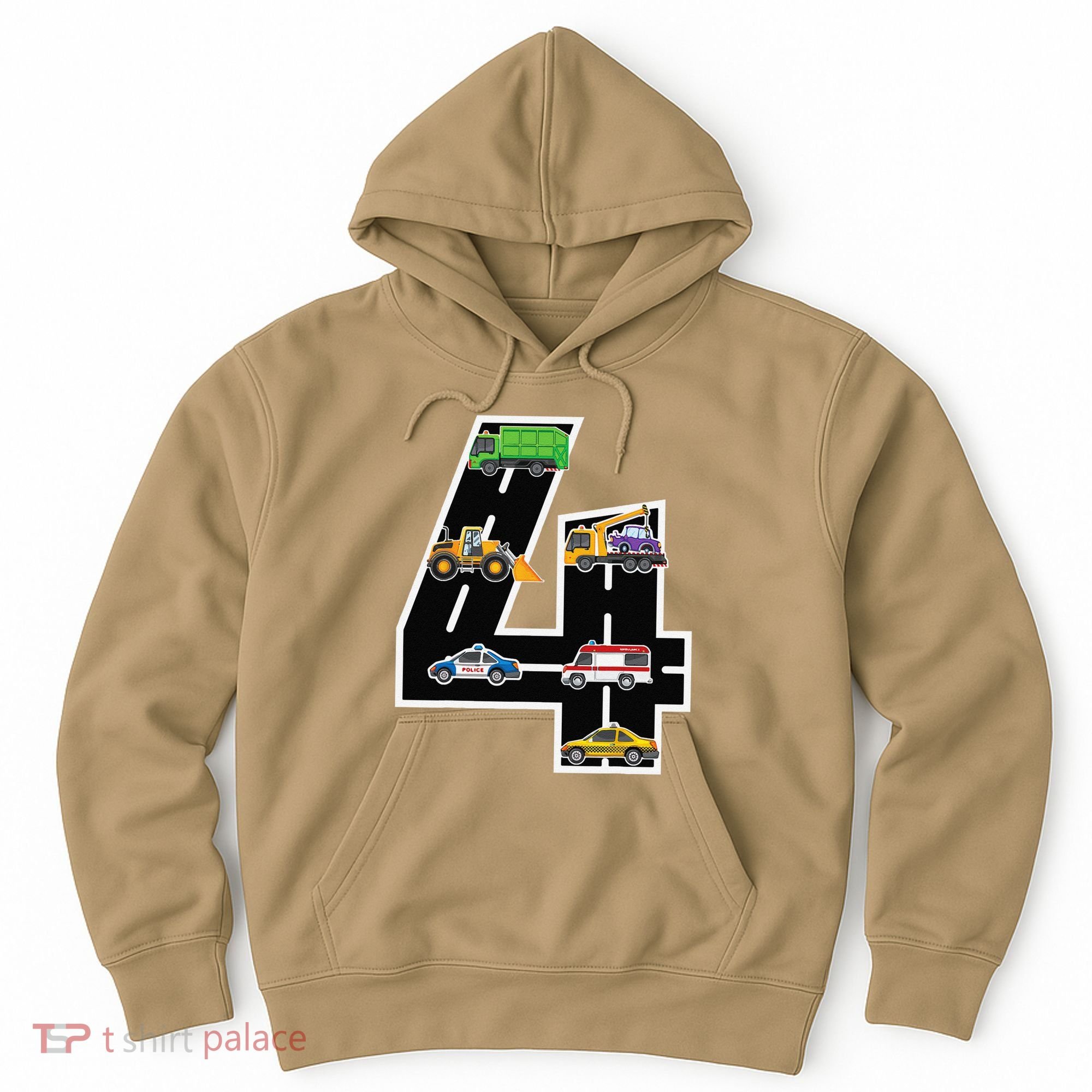 Fourth 4yr 4th Birthday 4 Years Old Birthday Decoration Hoodie