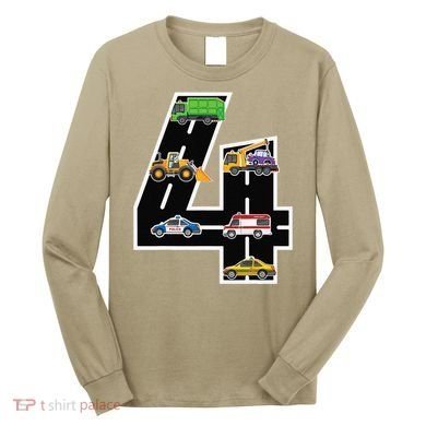 Fourth 4yr 4th Birthday 4 Years Old Birthday Decoration Long Sleeve Shirt