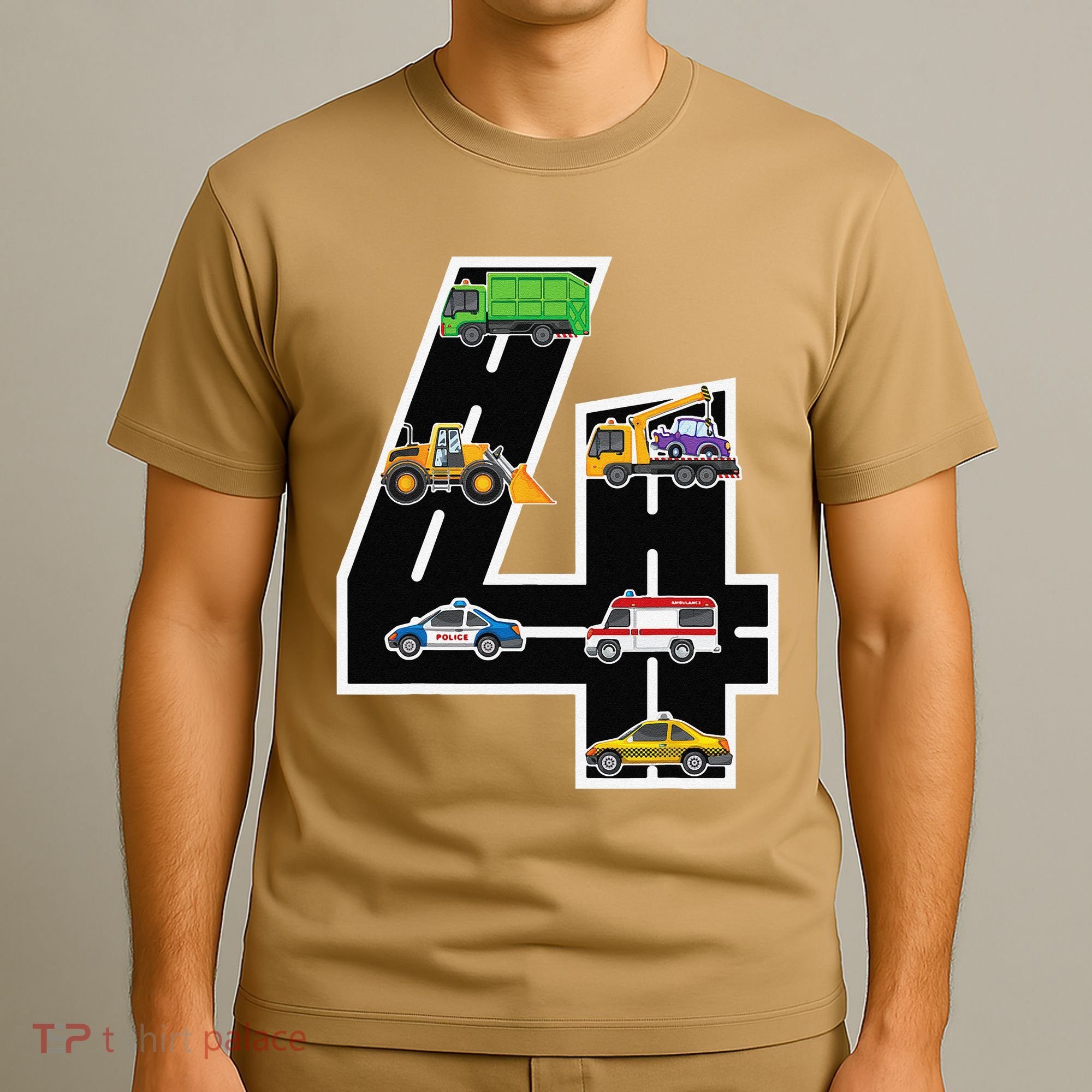 Fourth 4yr 4th Birthday 4 Years Old Birthday Decoration T-Shirt