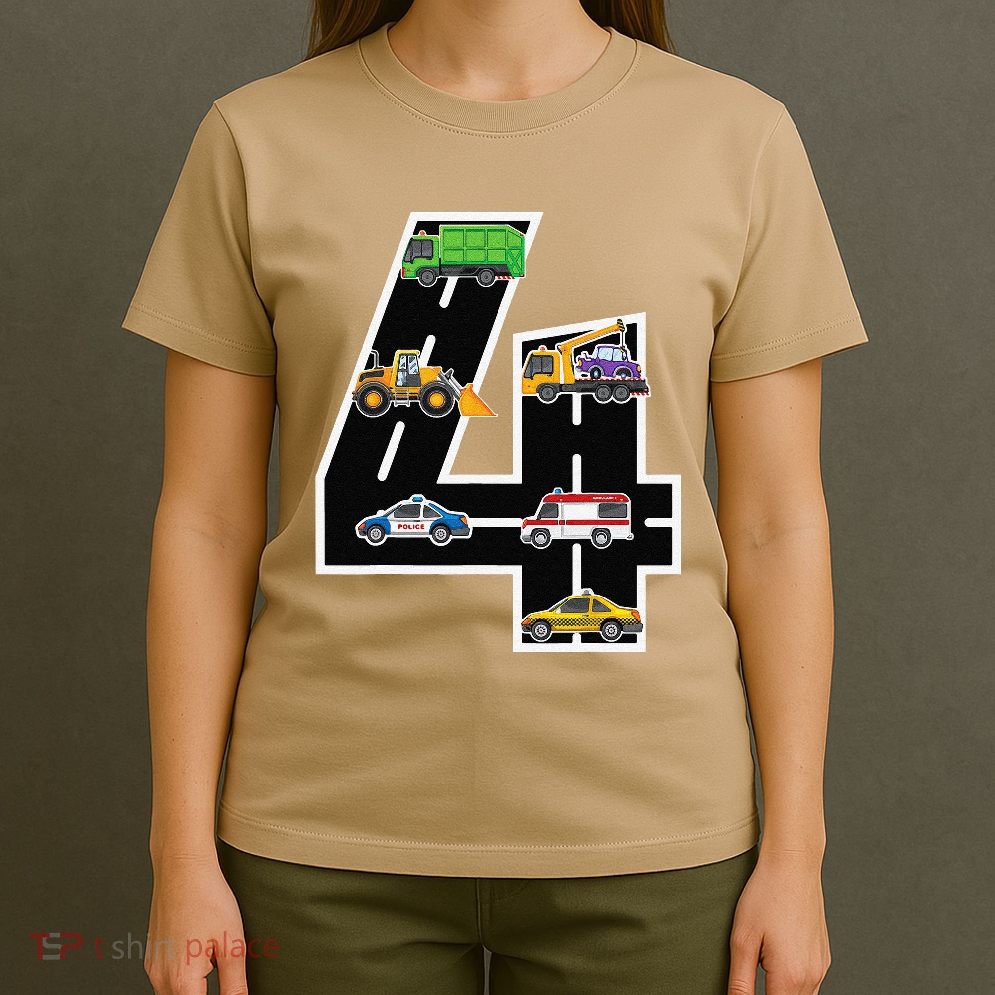 Fourth 4yr 4th Birthday 4 Years Old Birthday Decoration T-Shirt