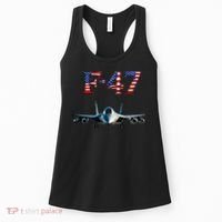 F 47 Aircraft Fighter Jet USA F-47 Fighter Jet Merch Women's Tank Top thumb 0