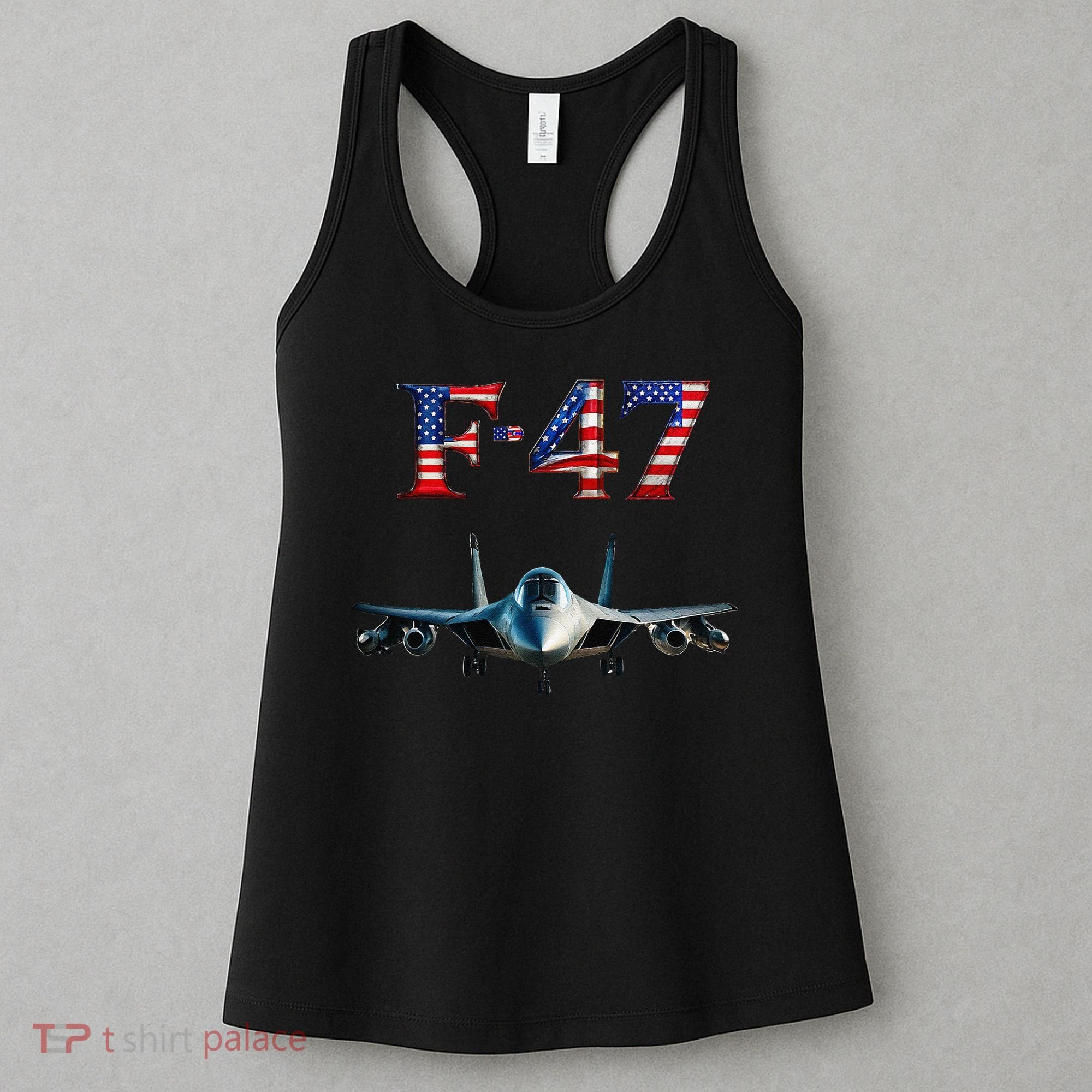 F 47 Aircraft Fighter Jet USA F-47 Fighter Jet Merch Women's Tank Top