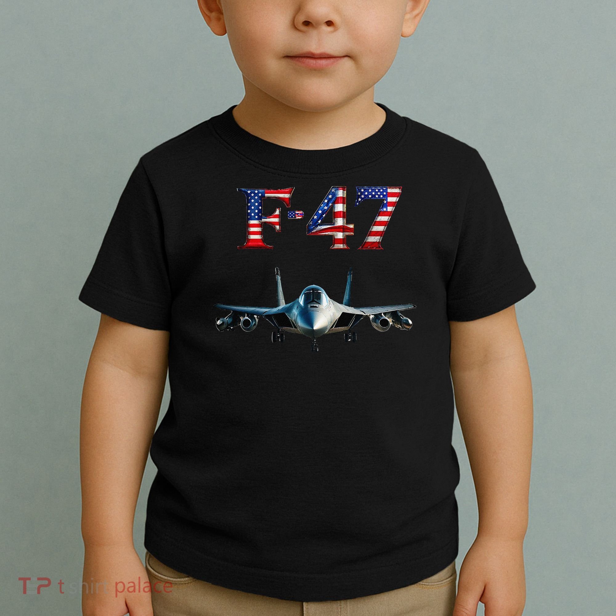 F 47 Aircraft Fighter Jet USA F-47 Fighter Jet Merch Toddler T-Shirt