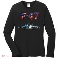 F 47 Aircraft Fighter Jet USA F-47 Fighter Jet Merch Women's Long Sleeve Shirt thumb 0