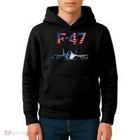 F 47 Aircraft Fighter Jet USA F-47 Fighter Jet Merch Kids Hoodie thumb 4