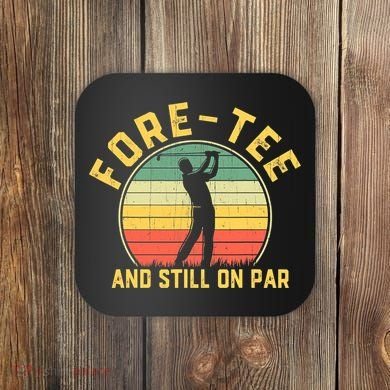 Funny 40th Birthday Golfer Turning 40 Year Old Golfing Coaster