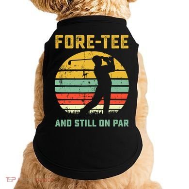 Funny 40th Birthday Golf Pun Golfing 40 Year Old Golfer Tee Doggie Tank