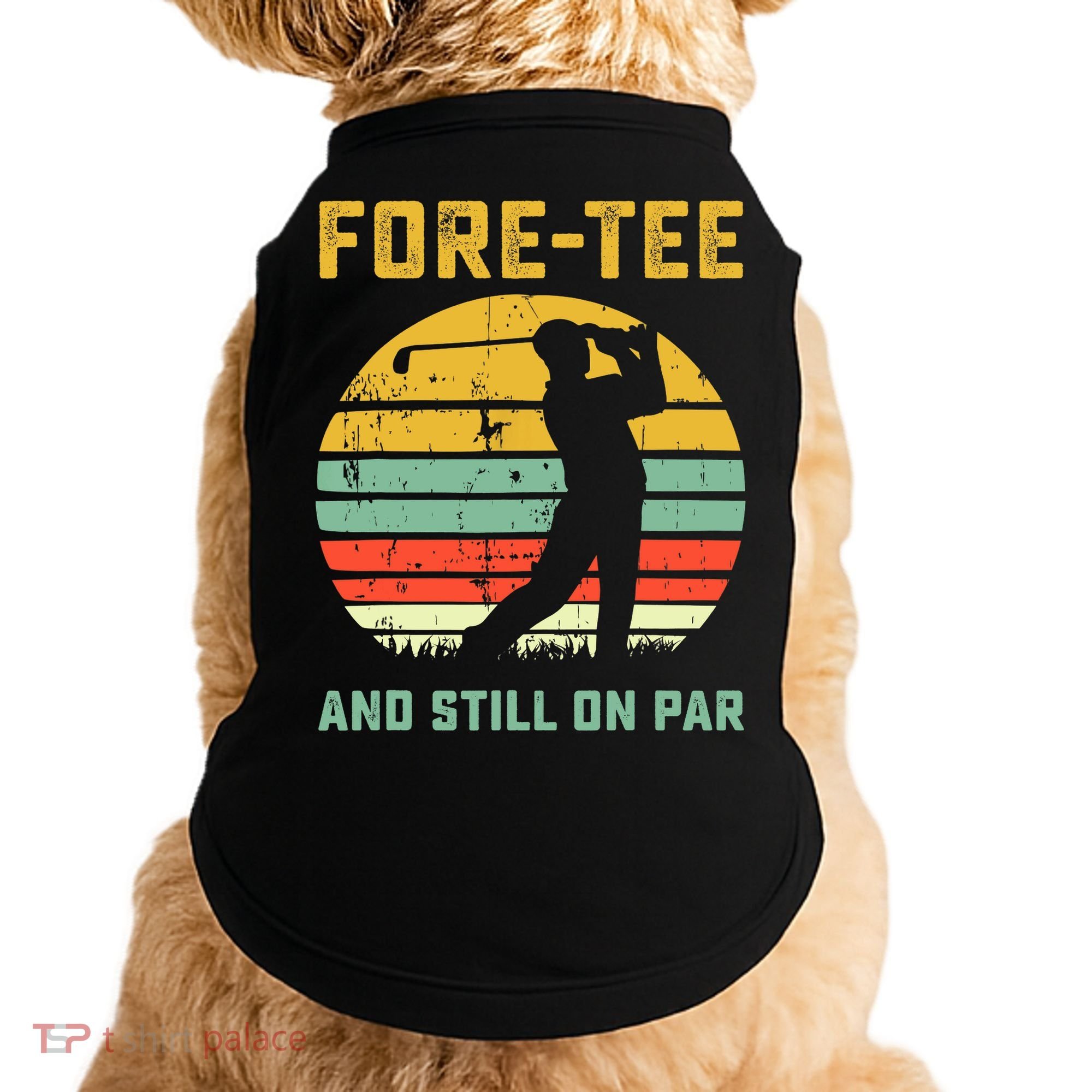 Funny 40th Birthday Golf Pun Golfing 40 Year Old Golfer Tee Doggie Tank