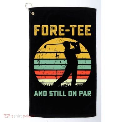 Funny 40th Birthday Golf Pun Golfing 40 Year Old Golfer Tee Golf Towel