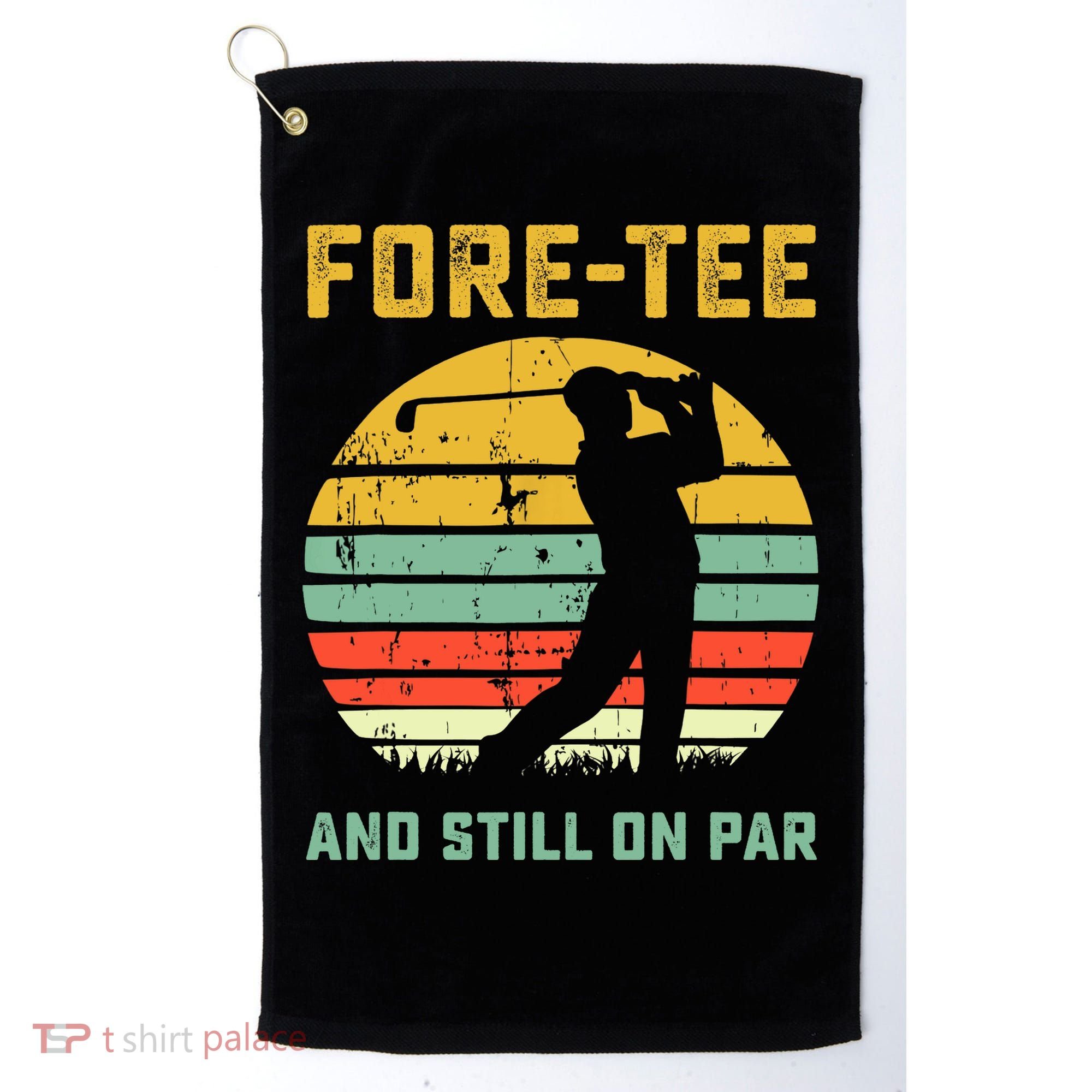 Funny 40th Birthday Golf Pun Golfing 40 Year Old Golfer Tee Golf Towel