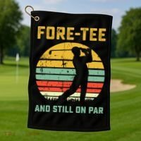 Funny 40th Birthday Golf Pun Golfing 40 Year Old Golfer Tee Golf Towel thumb 1