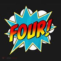 Four! 4th Birthday Superhero 4 Years Old Comic Book Doggie Tank thumb 4