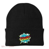 Four! 4th Birthday Superhero 4 Years Old Comic Book Beanie thumb 0