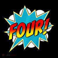 Four! 4th Birthday Superhero 4 Years Old Comic Book Women's Hoodie thumb 2