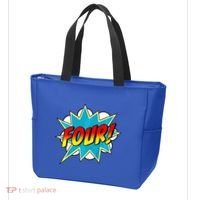 Four! 4th Birthday Superhero 4 Years Old Comic Book Tote Bag thumb 3