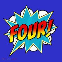 Four! 4th Birthday Superhero 4 Years Old Comic Book Tote Bag thumb 4