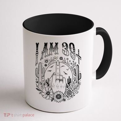 Funny 40th Birthday I Am 39 Plus 1 Middle Finger 39+1 Im 40 Coffee Mug back