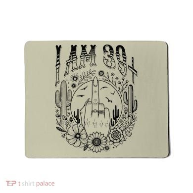 Funny 40th Birthday I Am 39 Plus 1 Middle Finger 39+1 Im 40 Mousepad