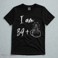 Funny 40th Birthday 39 Plus One Finger T-Shirt thumb 5
