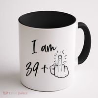 Funny 40th Birthday 39 Plus One Finger Coffee Mug thumb 1