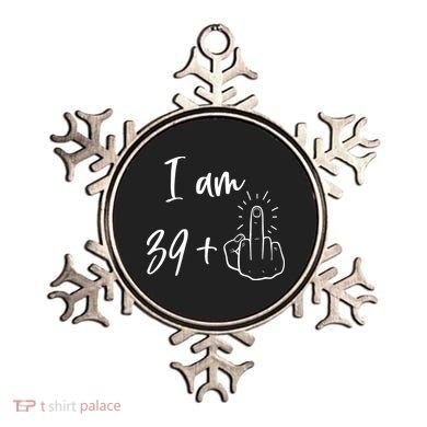 Funny 40th Birthday 39 Plus One Finger Ornament