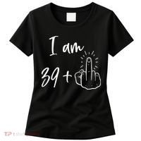 Funny 40th Birthday 39 Plus One Finger Women's T-Shirt thumb 0
