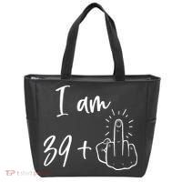 Funny 40th Birthday 39 Plus One Finger Tote Bag thumb 0