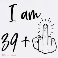 Funny 40th Birthday 39 Plus One Finger Garment-Dyed Sweatshirt thumb 2
