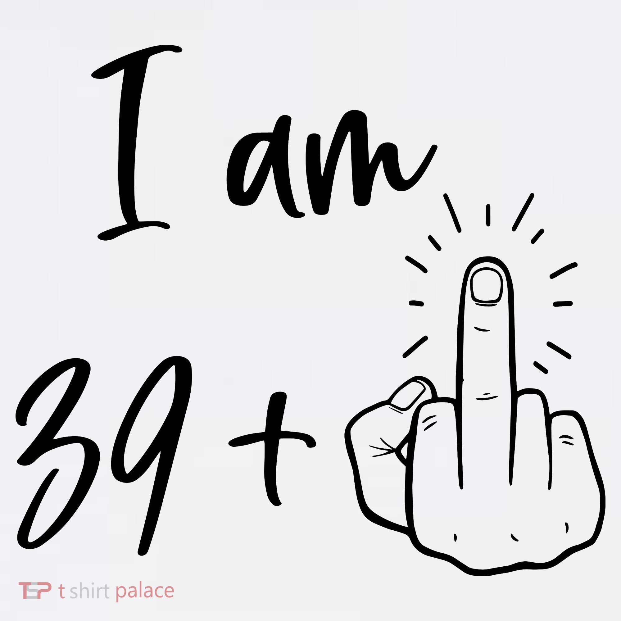 Funny 40th Birthday 39 Plus One Finger Garment-Dyed Sweatshirt