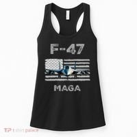 F 47 Fighter Aircraft Jet USA F-47 Fighter Jet Merch Women's Tank Top thumb 0