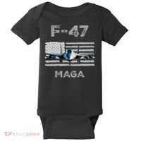 F 47 Fighter Aircraft Jet USA F-47 Fighter Jet Merch Baby Bodysuit thumb 0