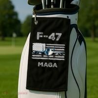 F 47 Fighter Aircraft Jet USA F-47 Fighter Jet Merch Golf Towel thumb 2