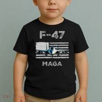 F 47 Fighter Aircraft Jet USA F-47 Fighter Jet Merch Toddler T-Shirt thumb 2