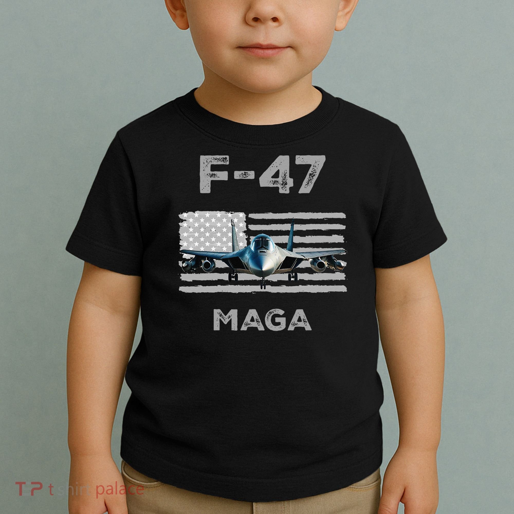 F 47 Fighter Aircraft Jet USA F-47 Fighter Jet Merch Toddler T-Shirt