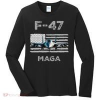 F 47 Fighter Aircraft Jet USA F-47 Fighter Jet Merch Women's Long Sleeve Shirt thumb 0