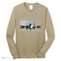 F 47 Fighter Aircraft Jet USA F-47 Fighter Jet Merch Long Sleeve Shirt thumb 0