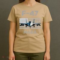 F 47 Fighter Aircraft Jet USA F-47 Fighter Jet Merch T-Shirt thumb 4