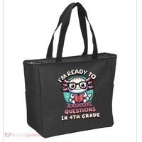 Funny 4th Grade I'm Ready To Axolotl Questions In 4th Grade Tote Bag thumb 2