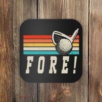 Fore 4th Golf Birthday Party Coaster thumb 0