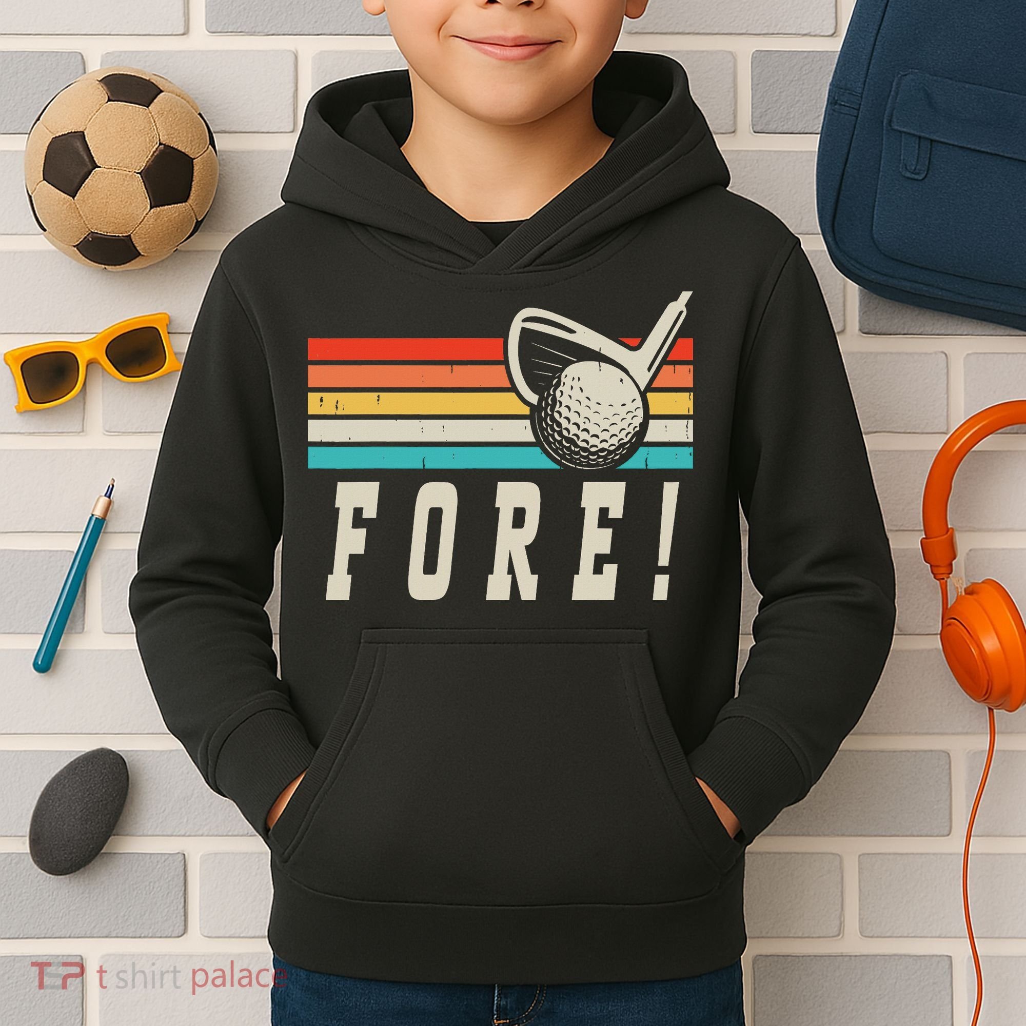 Fore 4th Golf Birthday Party Kids Hoodie