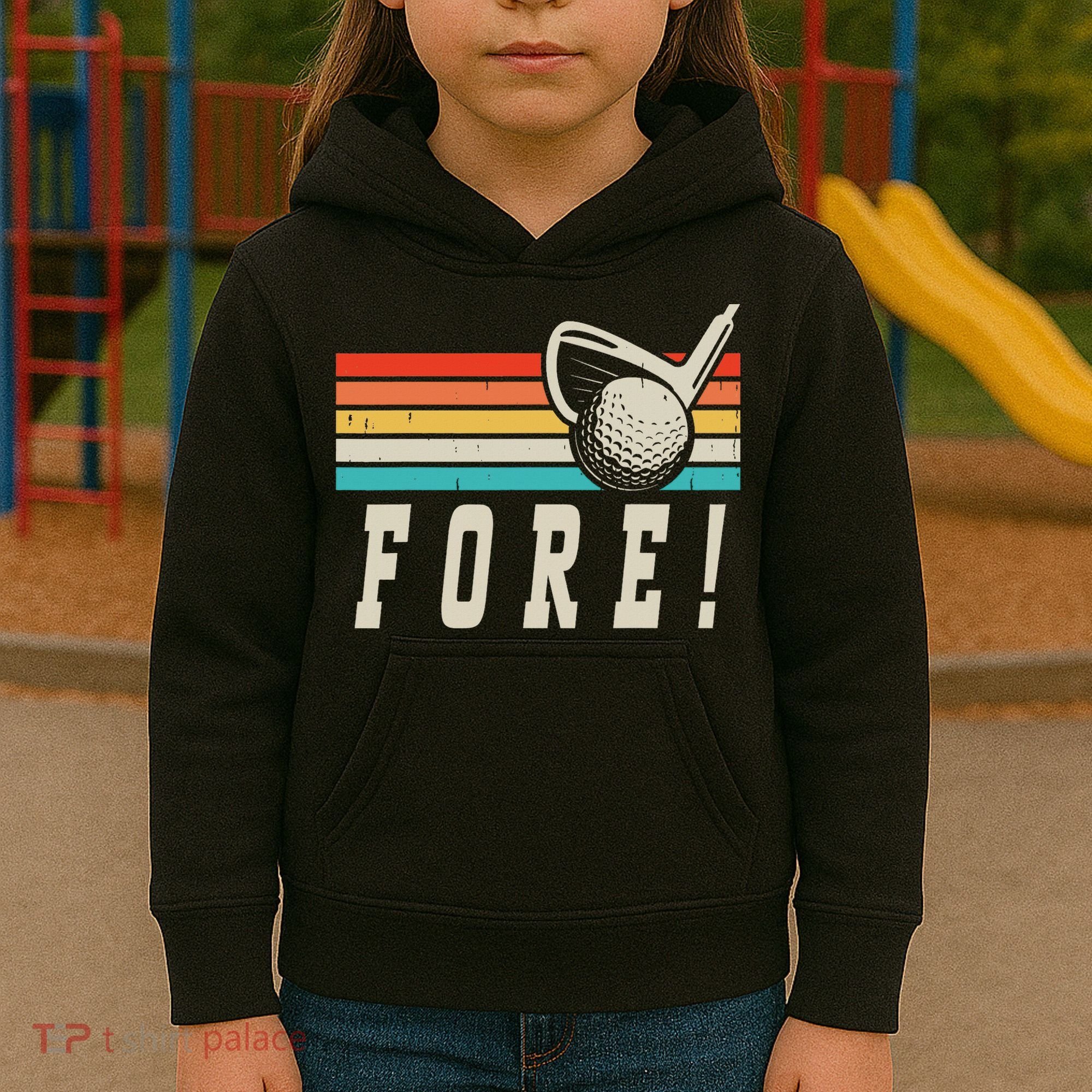 Fore 4th Golf Birthday Party Kids Hoodie